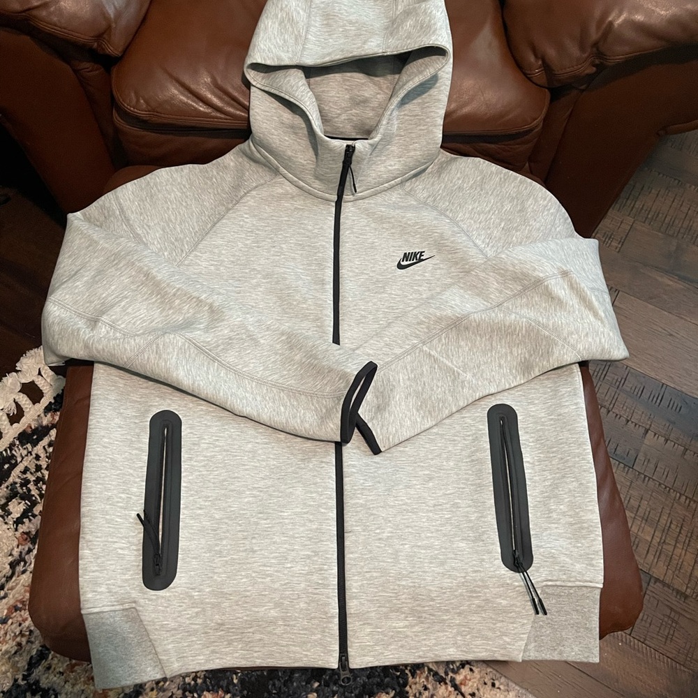 Nike Tech Gray Zip-Up Hoodie